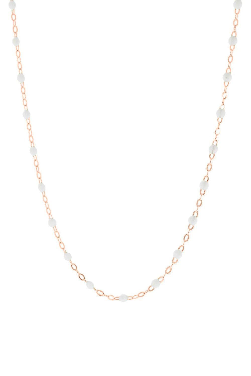  White Classic Gigi Necklace - Rose Gold-RG/WHT-16.5-JEWELRYBOUTIQUENECKLACE O-GIGI CLOZEAU 