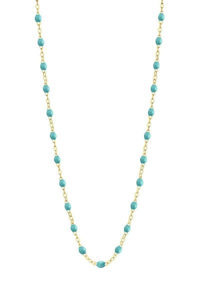 Turquoise Green Classic Gigi Necklace - Yellow Gold | GIGI CLOZEAU