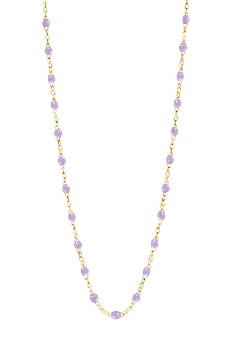 GIGI CLOZEAU-Classic Gigi Necklace - 19.7in - Lilac-YELLOW GOLD/LILAC