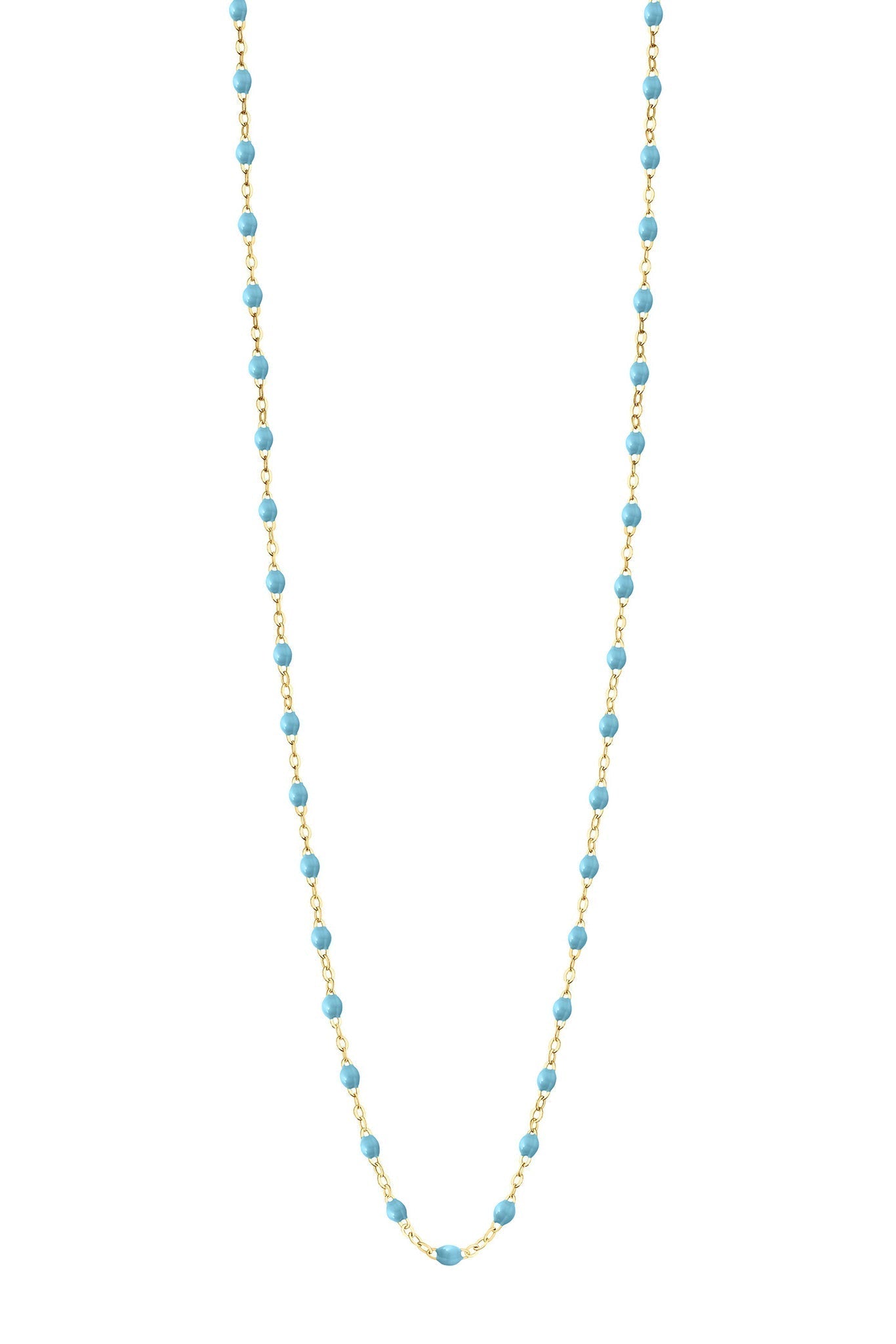 GIGI CLOZEAU-Turquoise Bead Classic Gigi Necklace-YELLOW GOLD/TURQUOISE