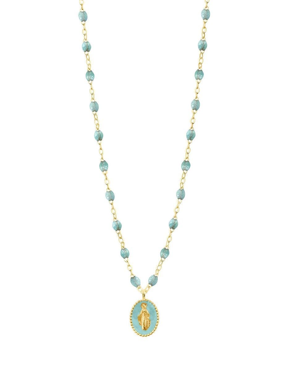 GIGI CLOZEAU-Madone Charm Classic Gigi Necklace - 16.5in - Iceberg-YG/ICEBE