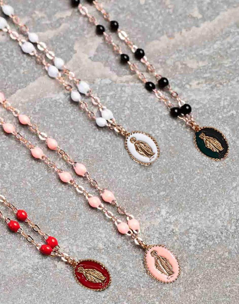 GIGI CLOZEAU-Madone Charm Classic Gigi Necklace - 16.5in - Lapis-YG/LAPIS