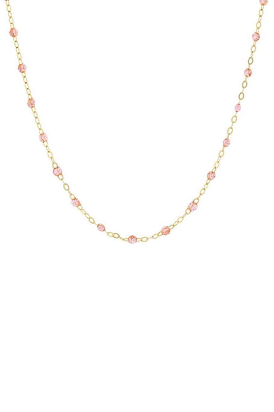 GIGI CLOZEAU-Rose Bead Classic Gigi Sautoir Necklace-YG/ROSEE