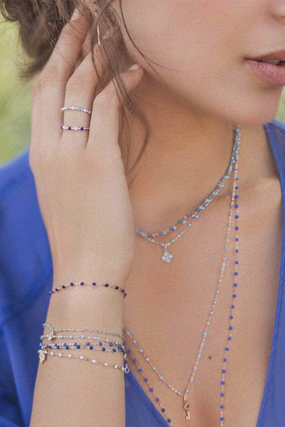 GIGI CLOZEAU-Classic Gigi Sautoir Necklace - 23.6in - Sky-YG/SKY