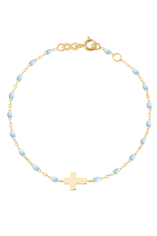 Kids Baby Blue Classic Cross Bracelet-BABY BLUE-5.9-JEWELRYFINE JEWELBRACELET O-GIGI CLOZEAU