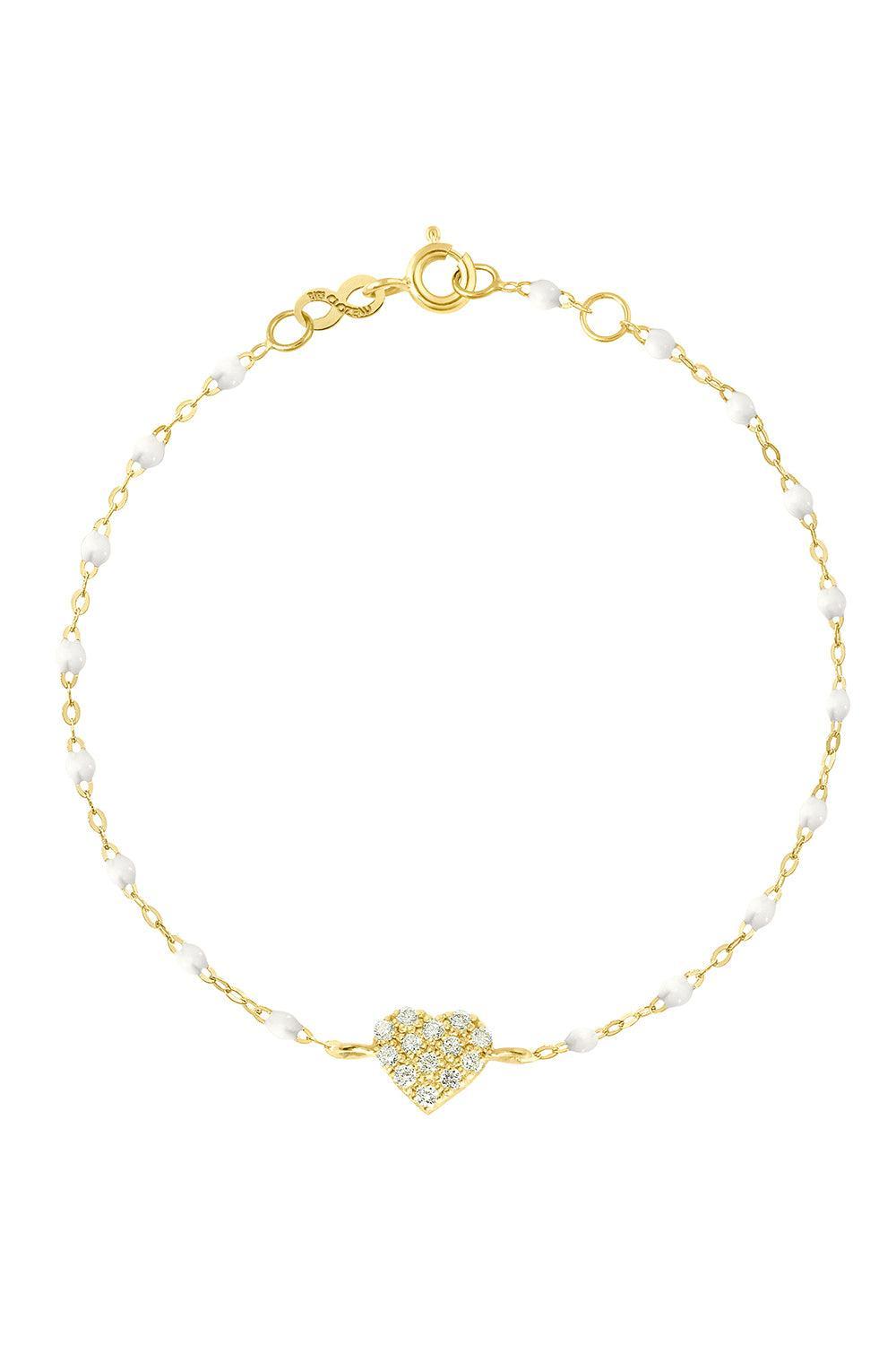 Diamond White Classic In Love Bracelet - Yellow Gold-WHITE-6.7-JEWELRYFINE JEWELBRACELET O-GIGI CLOZEAU