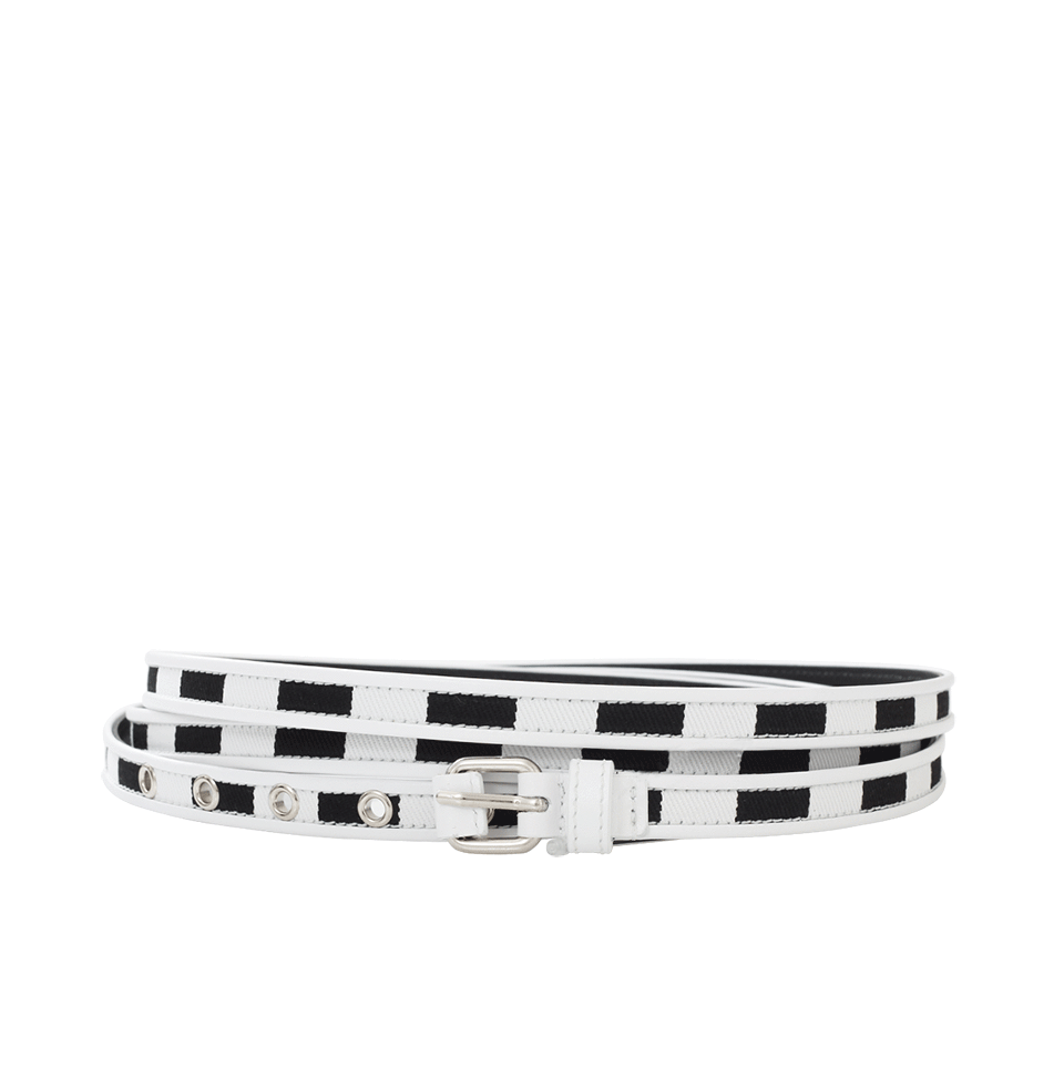 GIVENCHY-Triple Wrap Striped Belt-