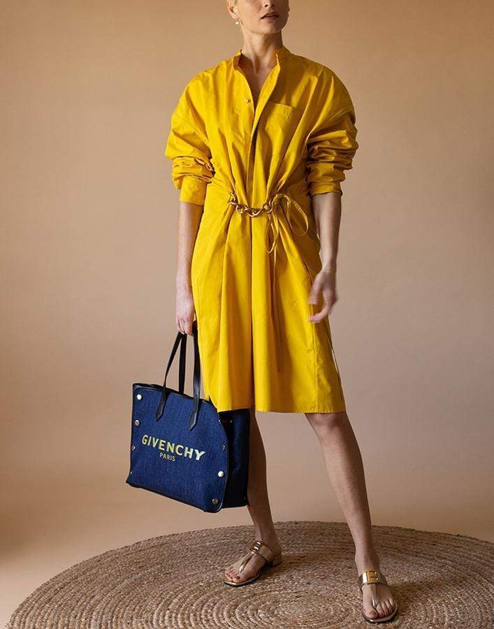 GIVENCHY-Chain Belt Shirt Dress-