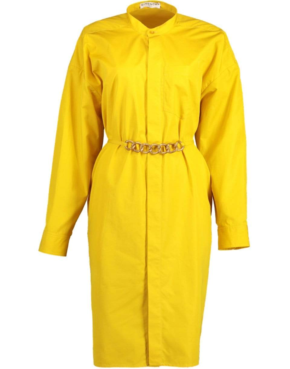 GIVENCHY-Chain Belt Shirt Dress-