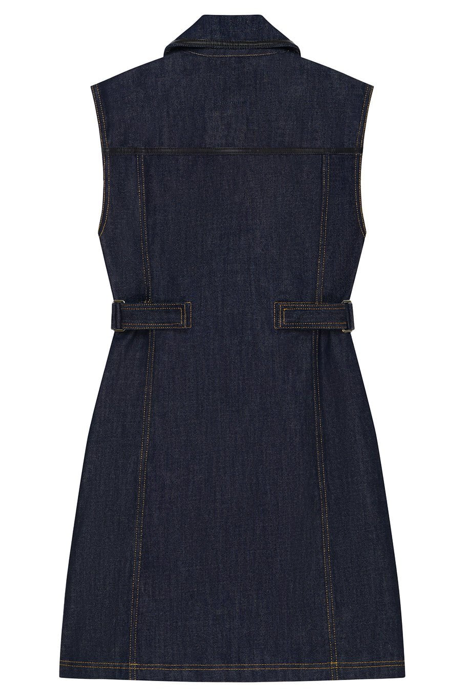 GIVENCHY-Sleeveless Zip Front Denim Dress-