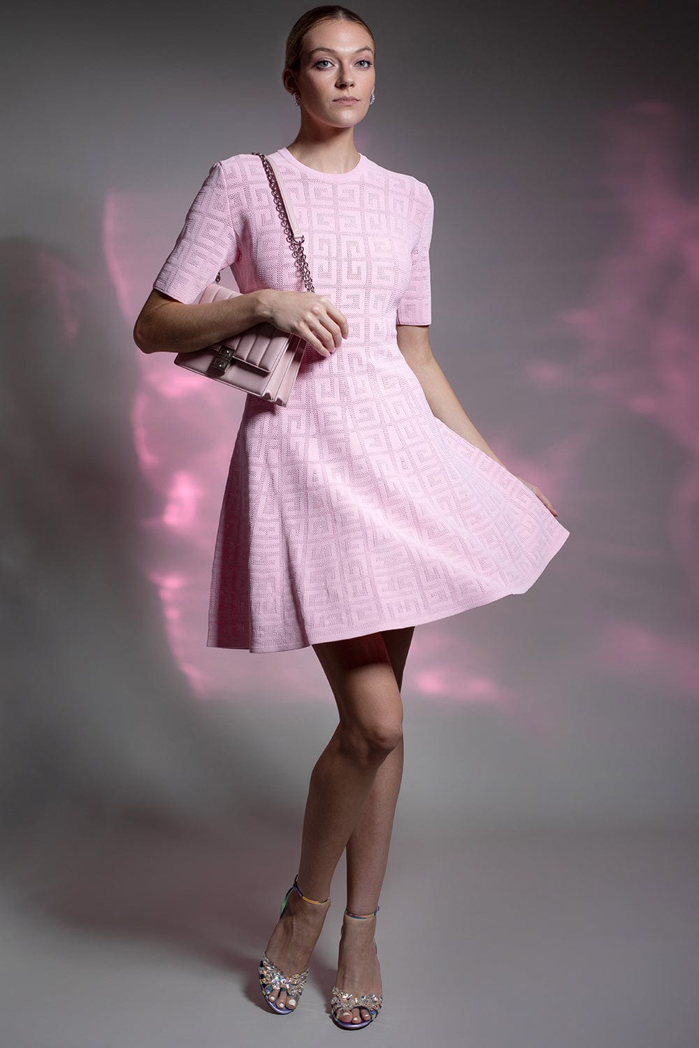 GIVENCHY-Short Dress With Flounce Bottom-
