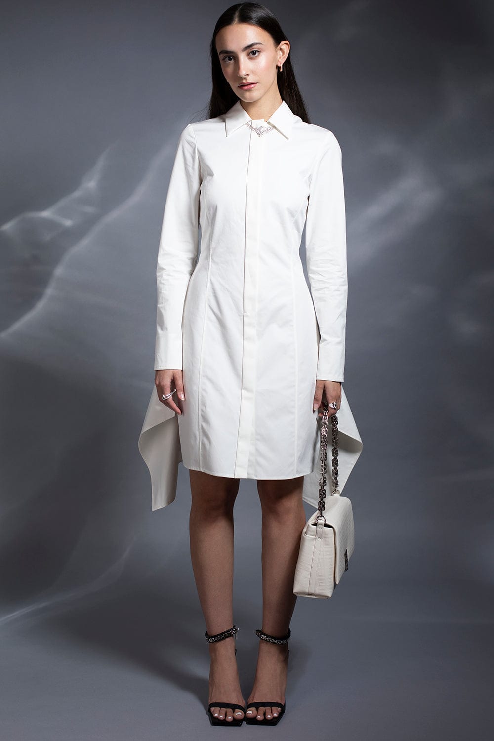 GIVENCHY-Peplum Shirt Dress-
