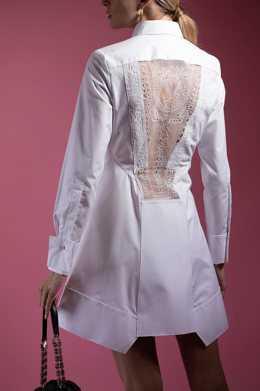 GIVENCHY-Short Peplum Shirt Dress-