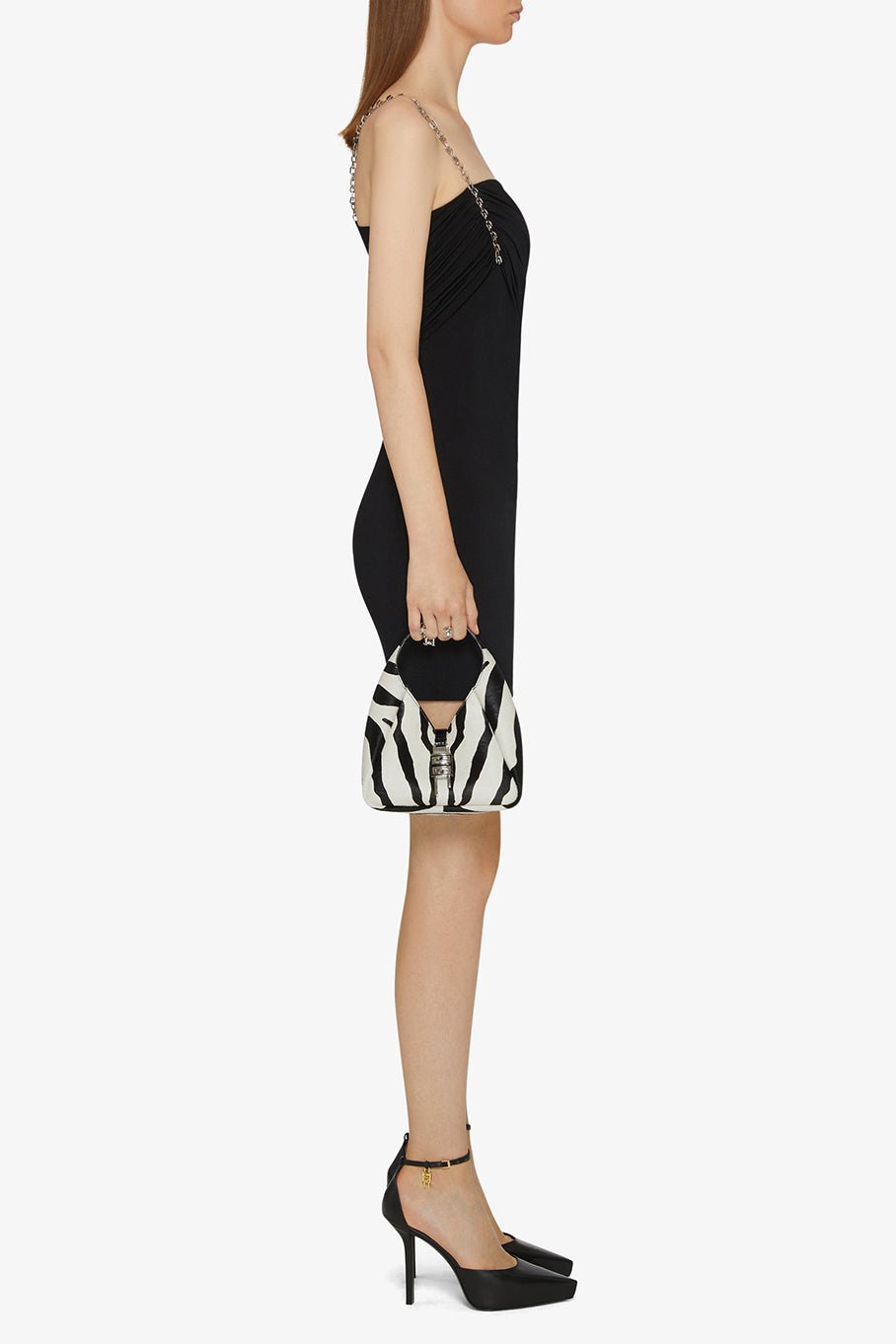 GIVENCHY-Strapless Dress W/ Chain-