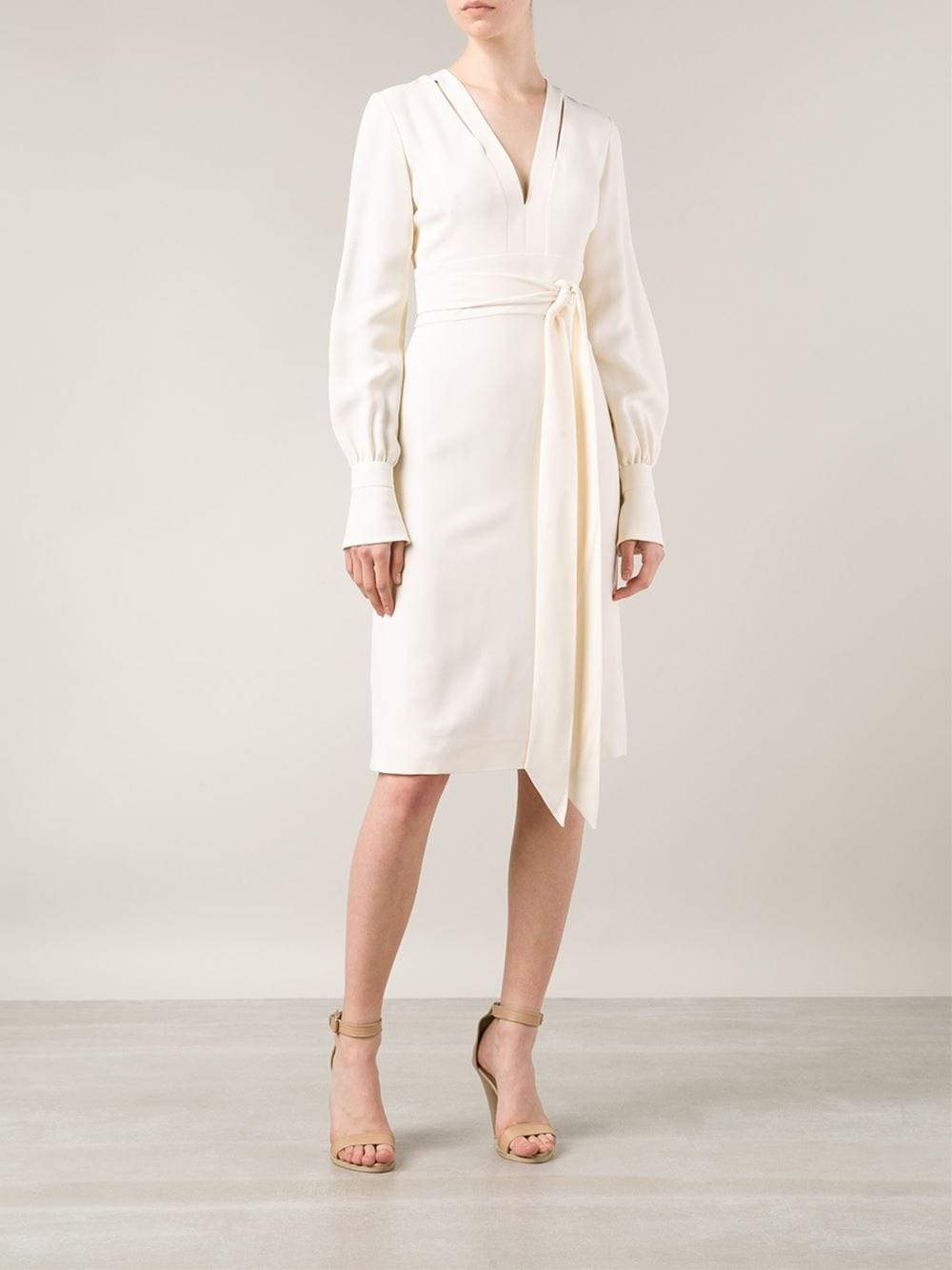 GIVENCHY-Slit Neckline Dress-