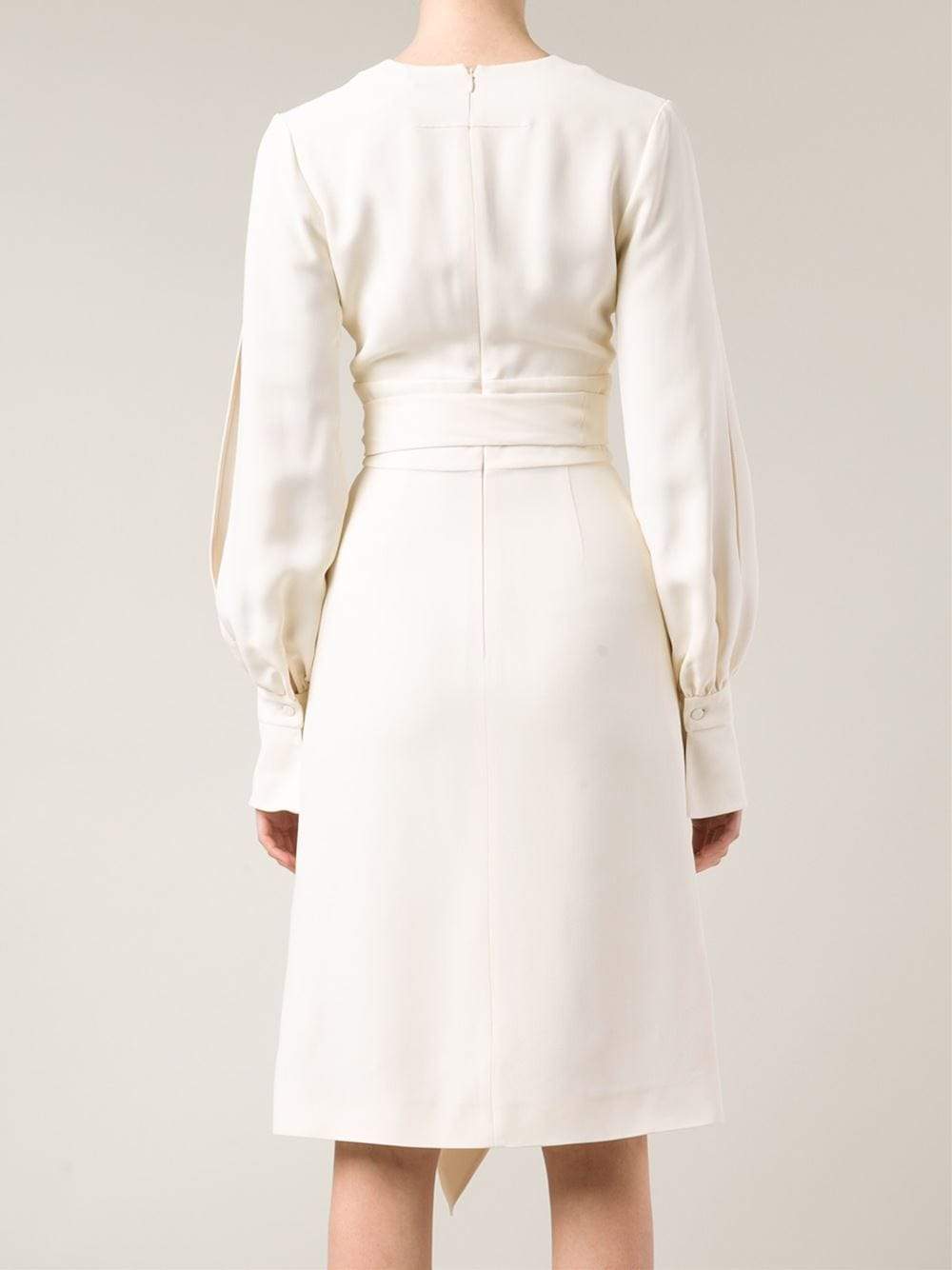 GIVENCHY-Slit Neckline Dress-