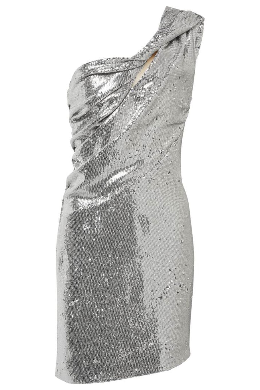 GIVENCHY-One Shoulder Sequin Mini Dress-