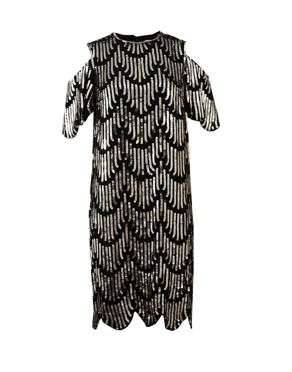 GIVENCHY-Sequined Dress-GOLD