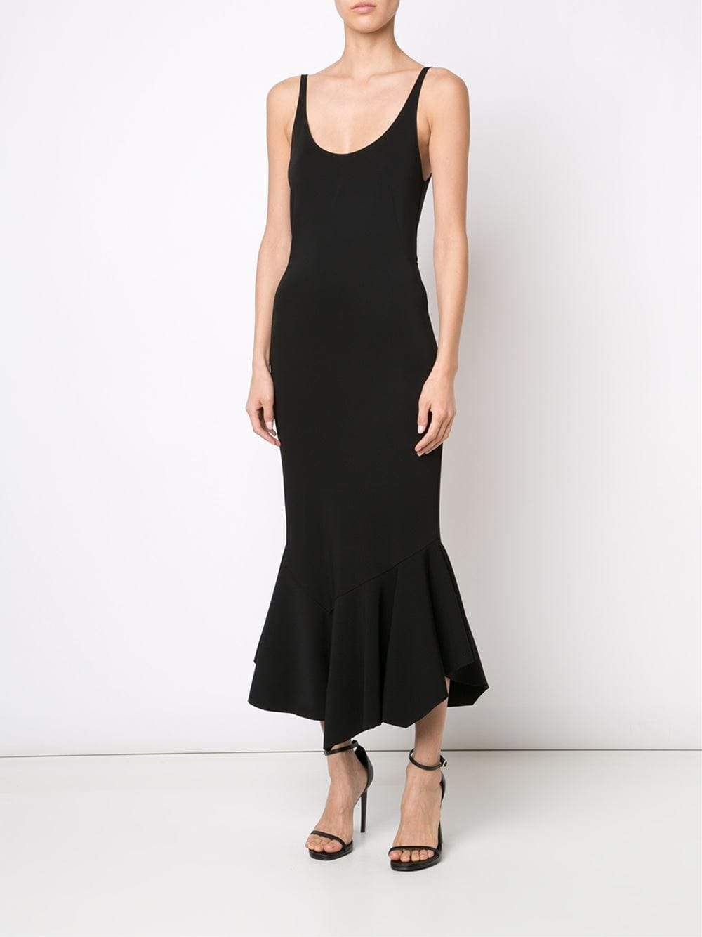 GIVENCHY-Ruffle Hem Midi Dress-