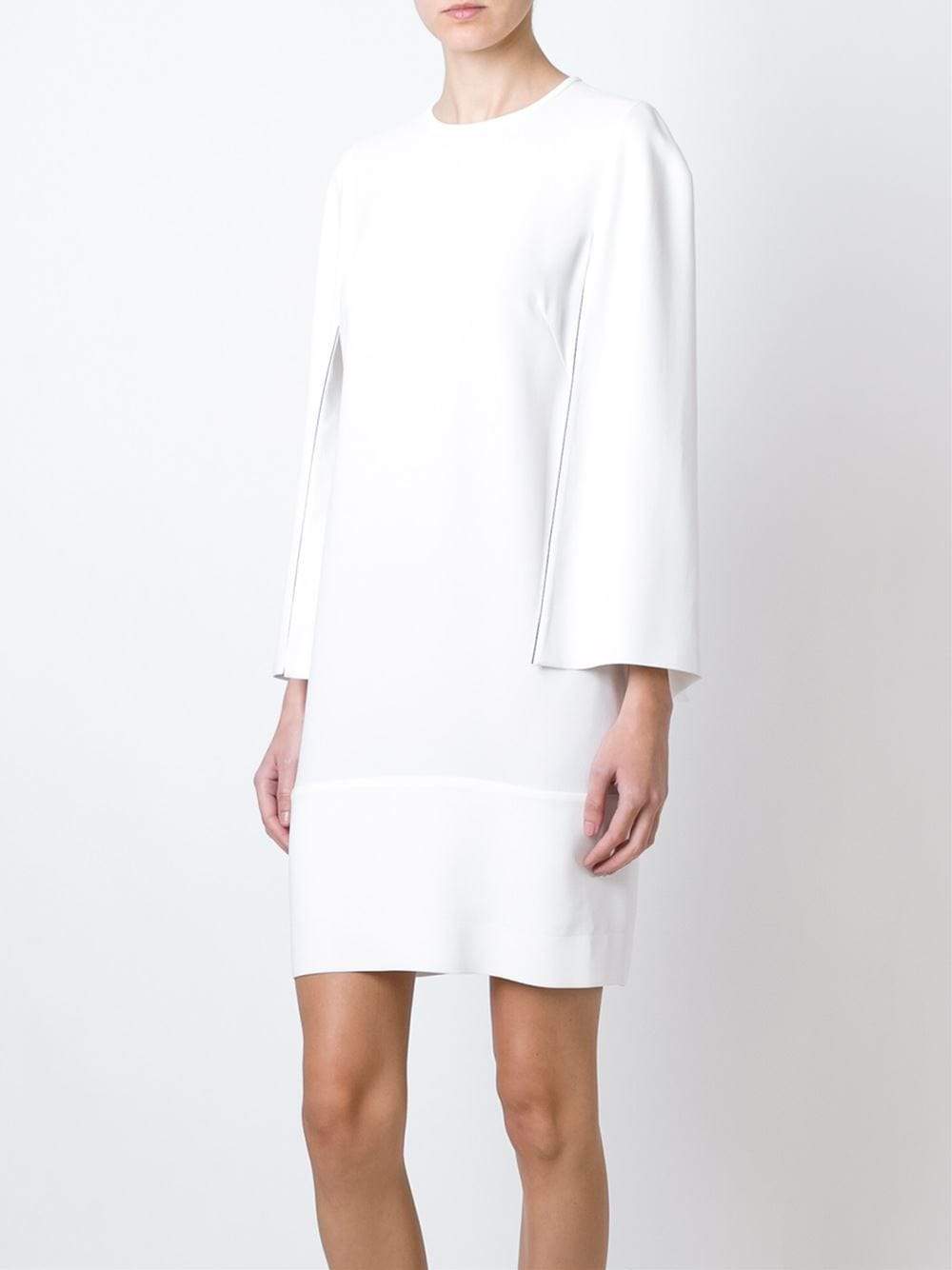 GIVENCHY-Cady Cape-Sleeve Dress-