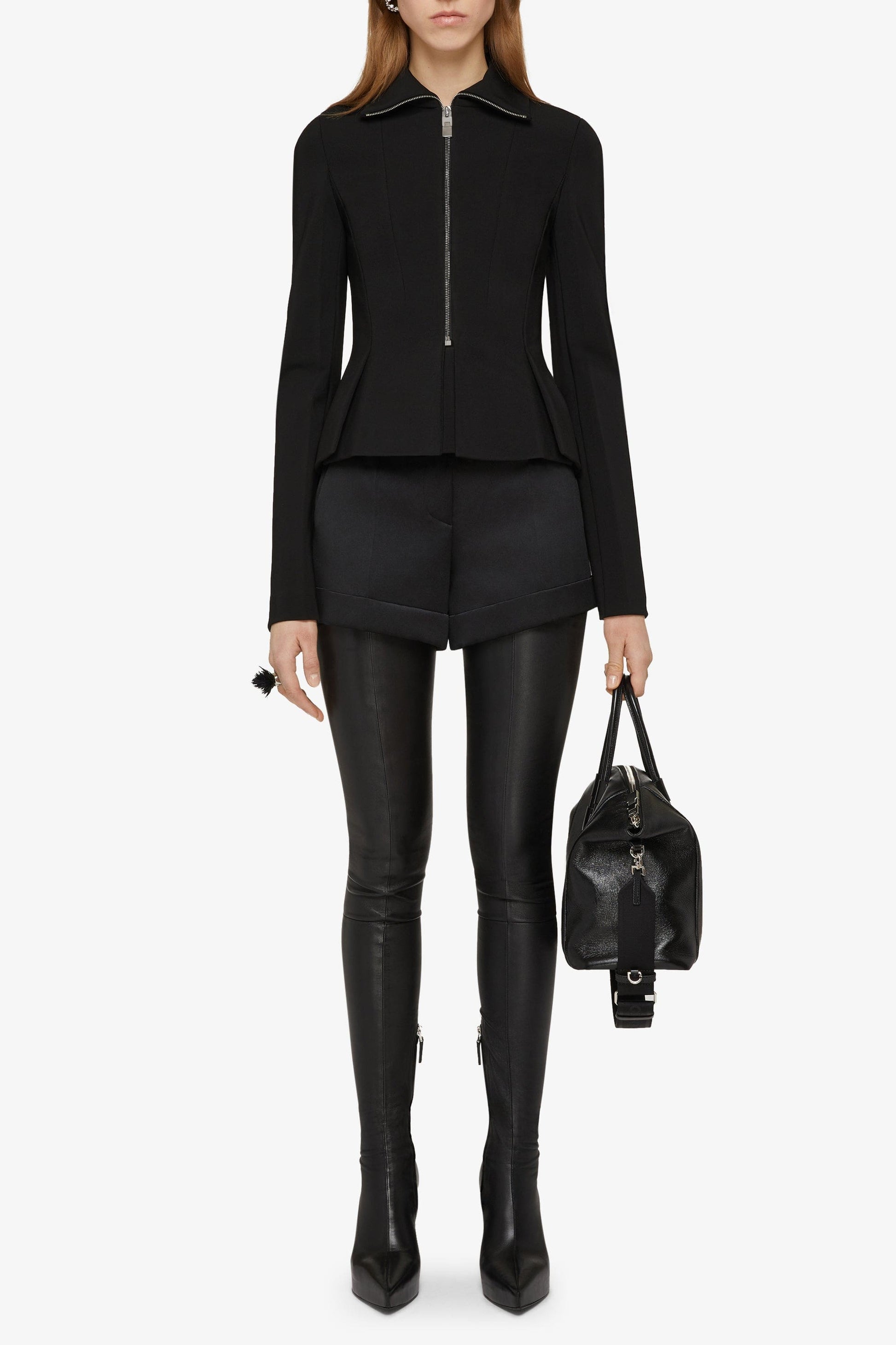 GIVENCHY-High Collar Zipped Jacket-