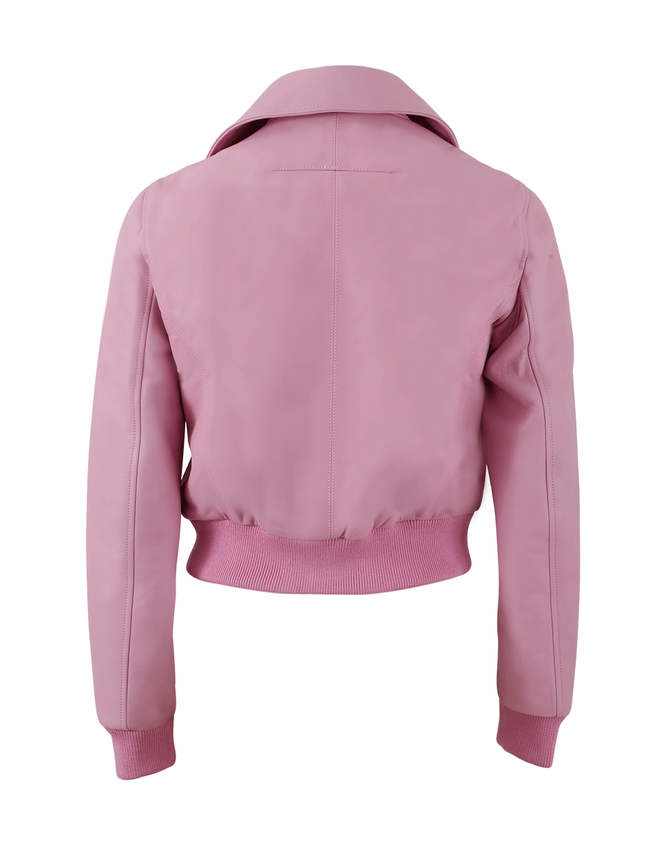GIVENCHY-Fox Collar Leather Jacket-PINK