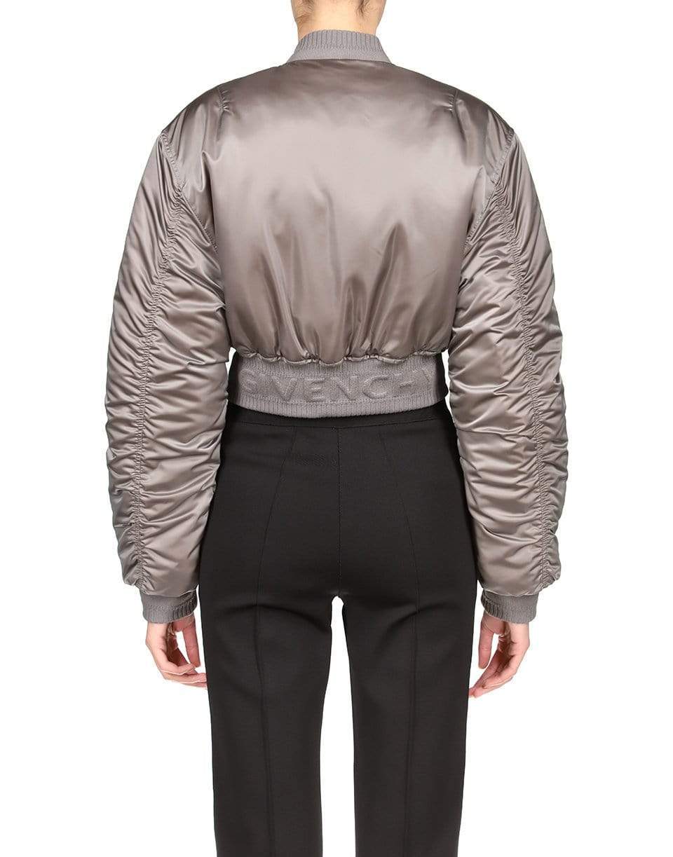 GIVENCHY-Soft Nylon Cropped Zip Bomber Jacket-