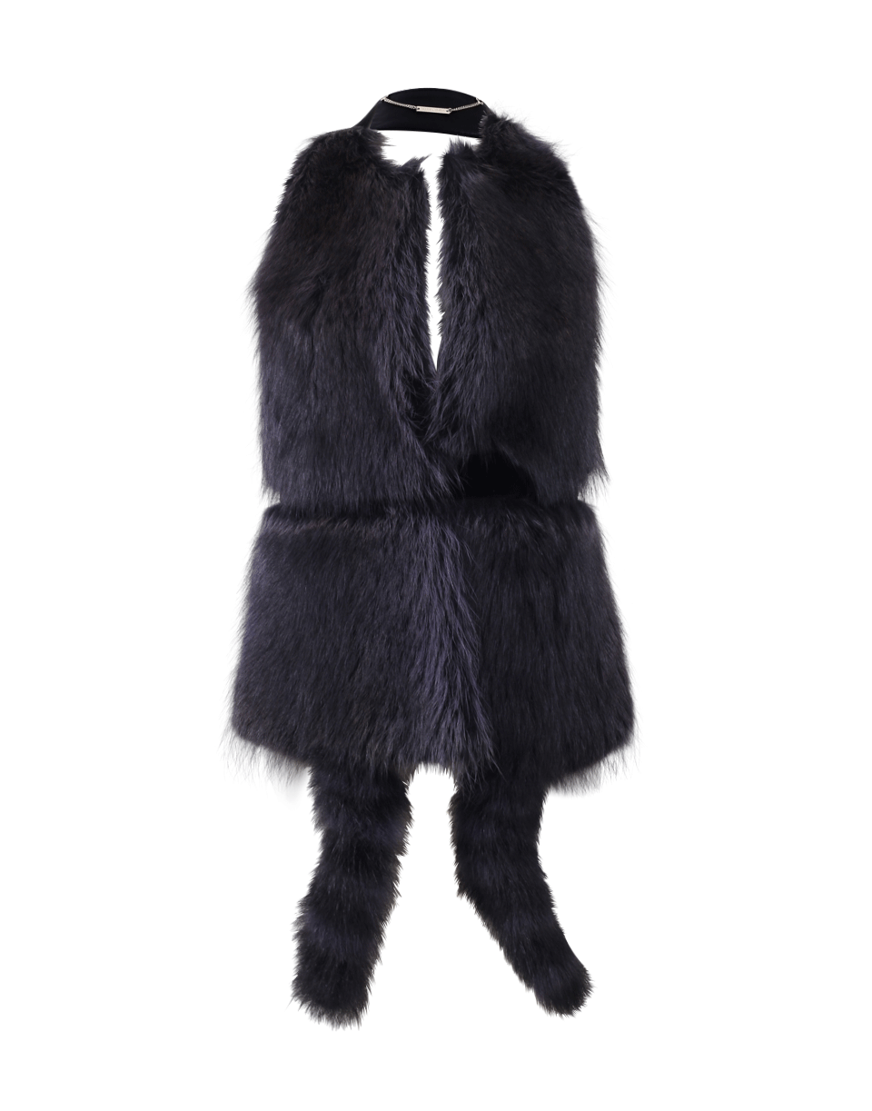 GIVENCHY-Backless Marmot Vest-BLK/PRPL