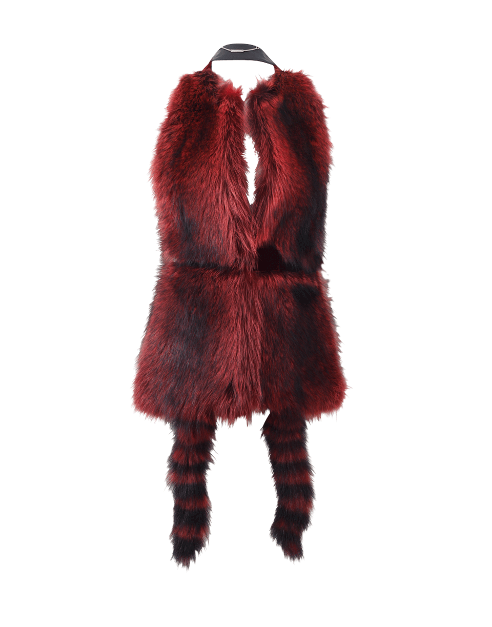 GIVENCHY-Backless Marmot Vest-RED/BLK