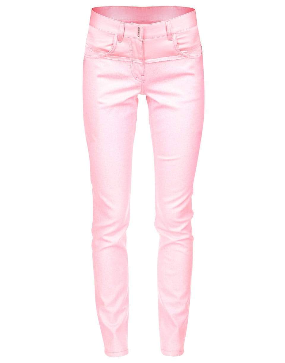 GIVENCHY-Candy Pink Stretch Glitter Denim Pant-