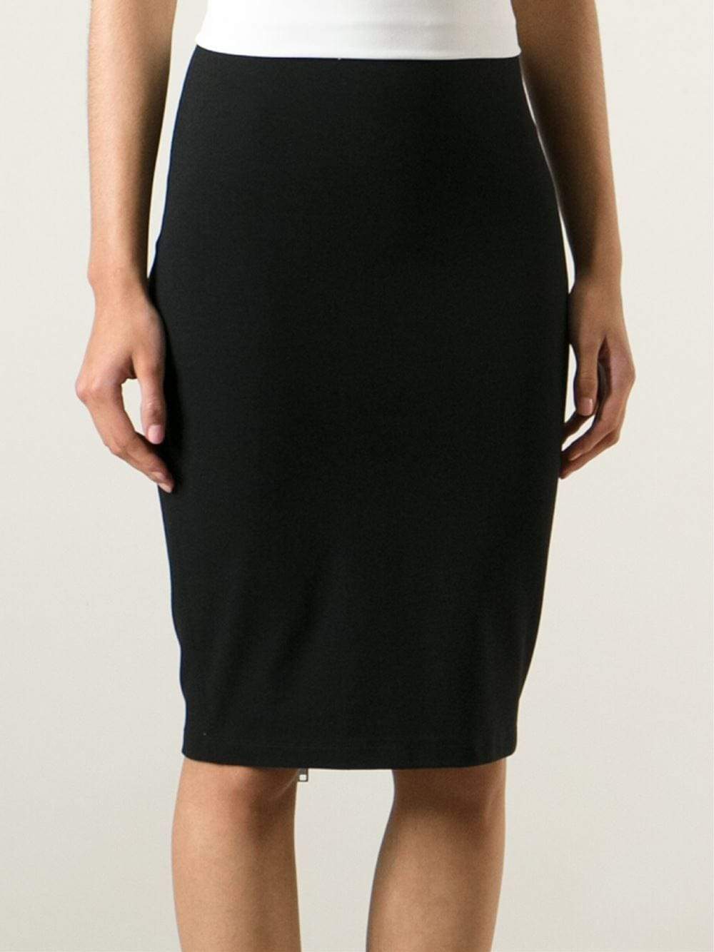 GIVENCHY-Back Zip Pencil Skirt-