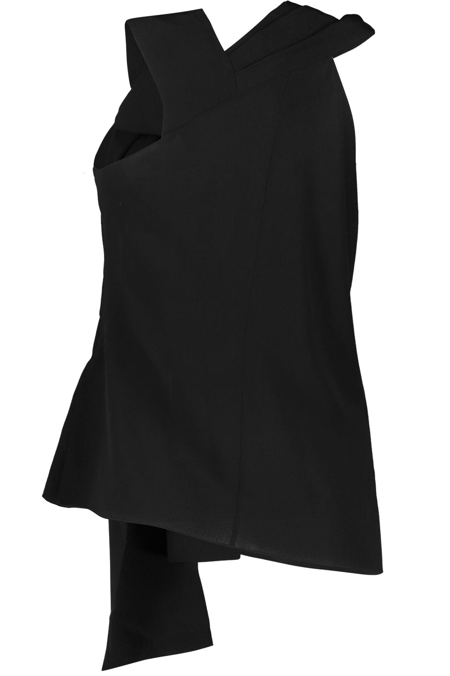 GIVENCHY-Sleeveless Blouse With Lavaliere Collar-