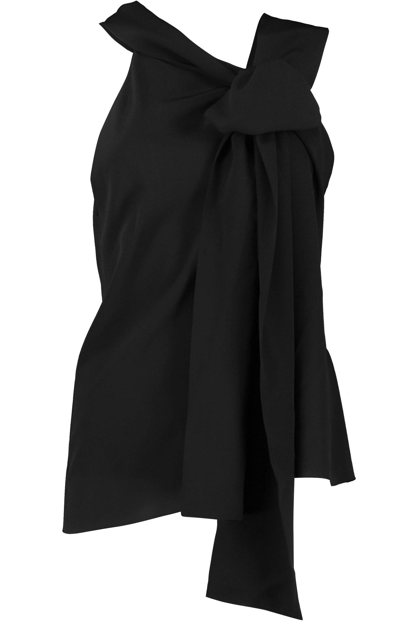 GIVENCHY-Sleeveless Blouse With Lavaliere Collar-
