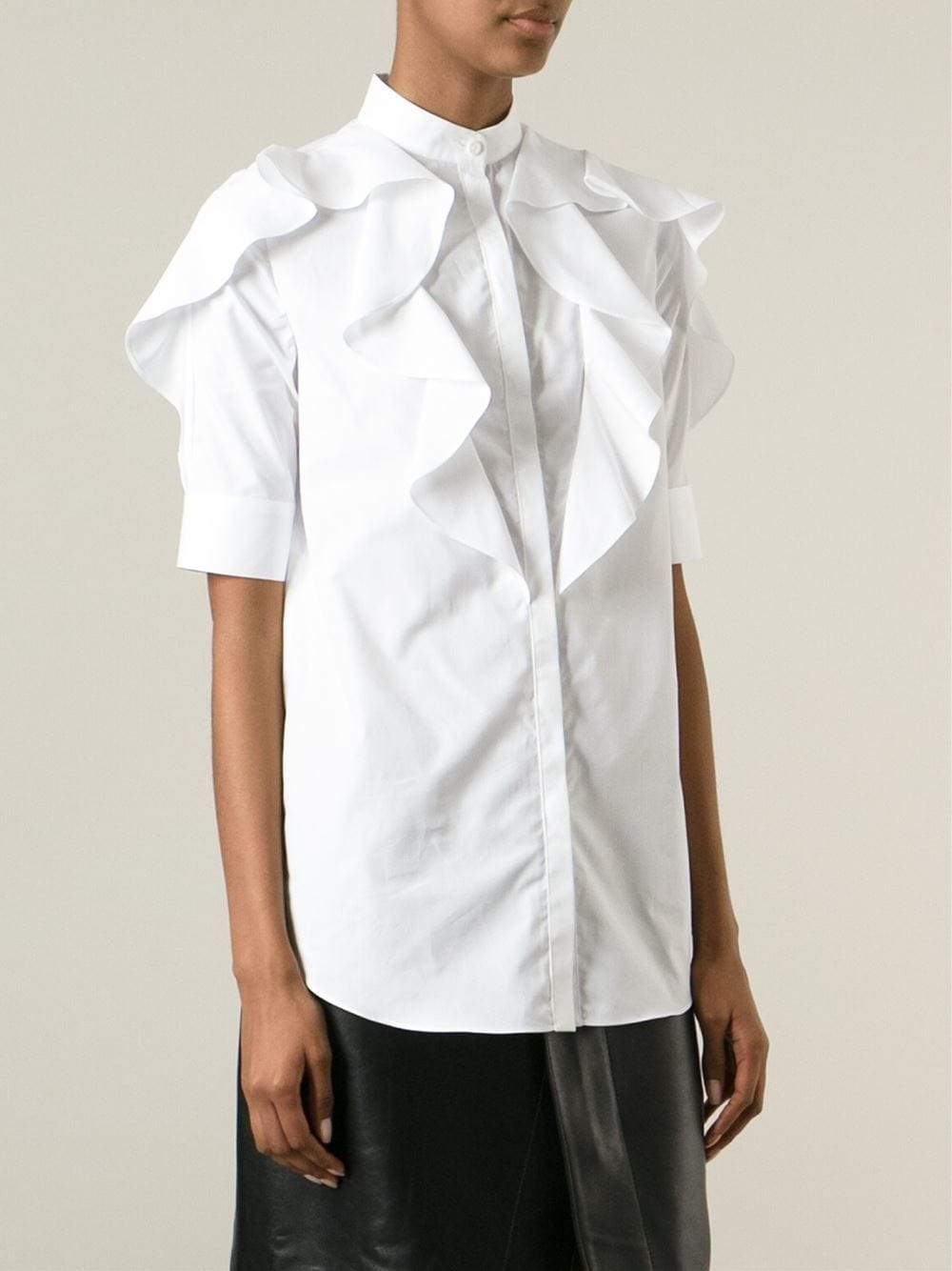 GIVENCHY-Ruffle Front Blouse-