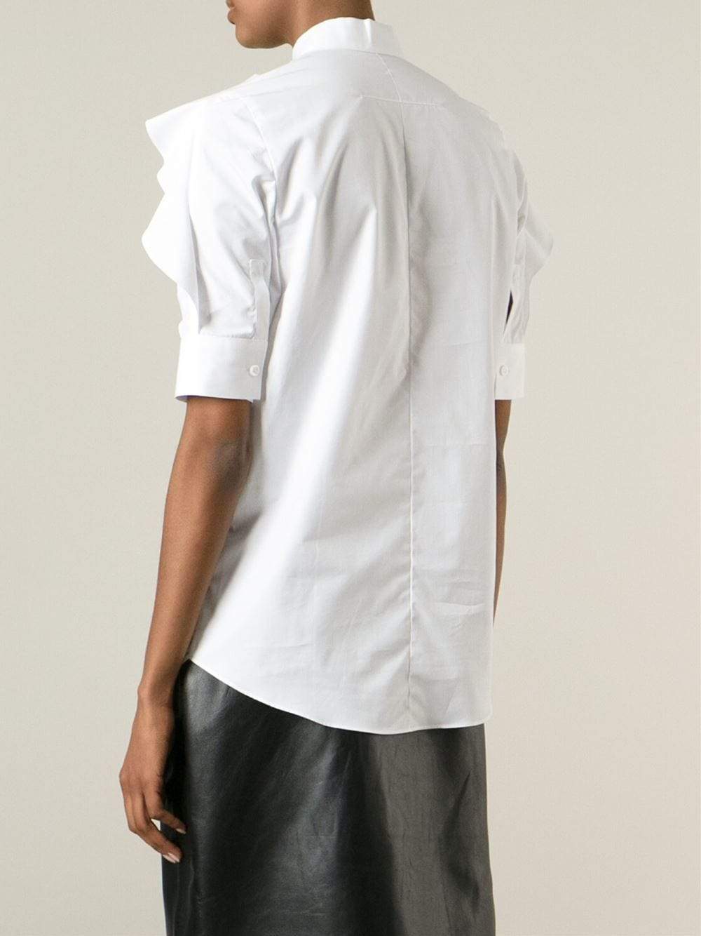 GIVENCHY-Ruffle Front Blouse-