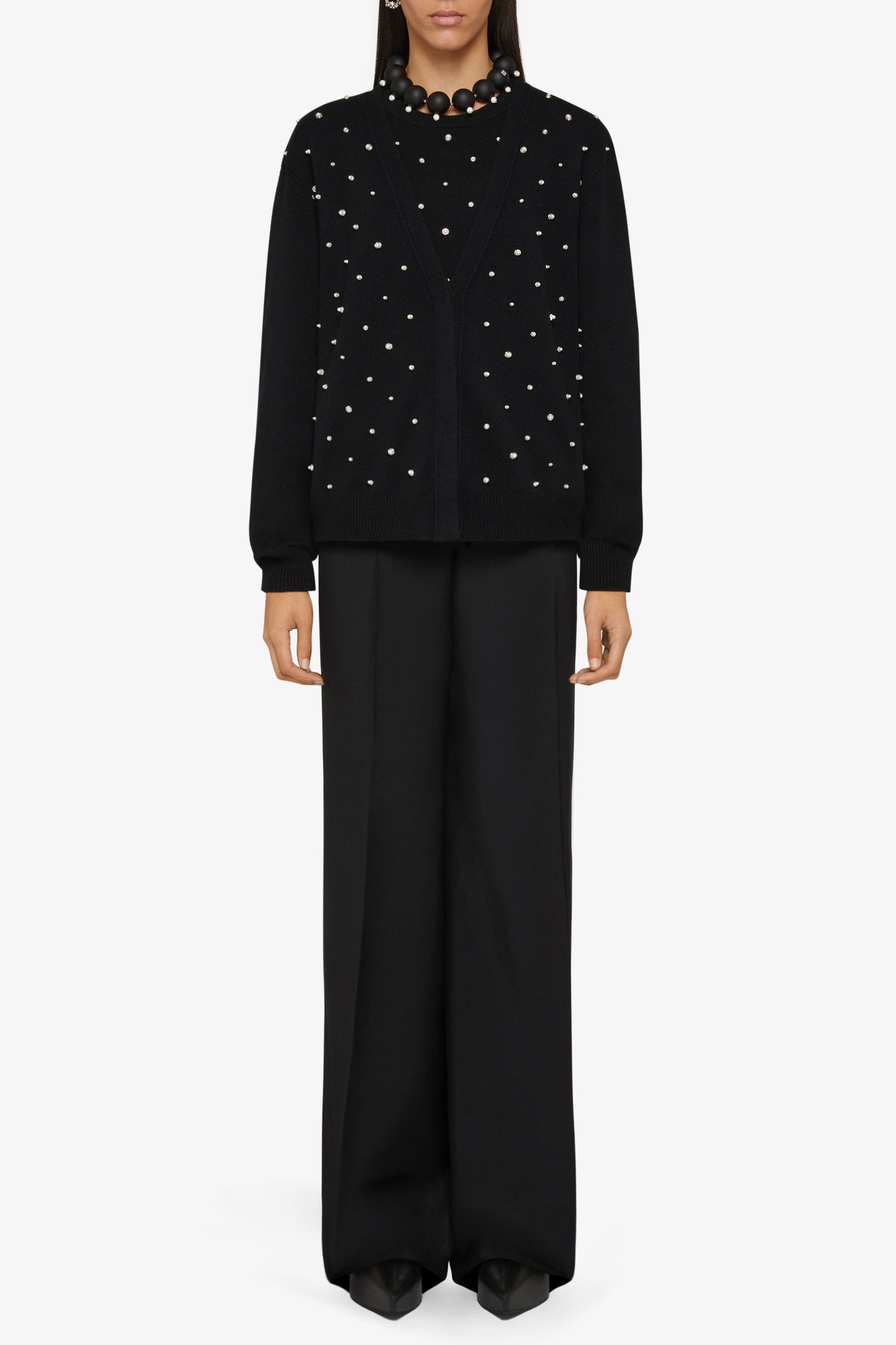 GIVENCHY-Embroidered Cardigan-