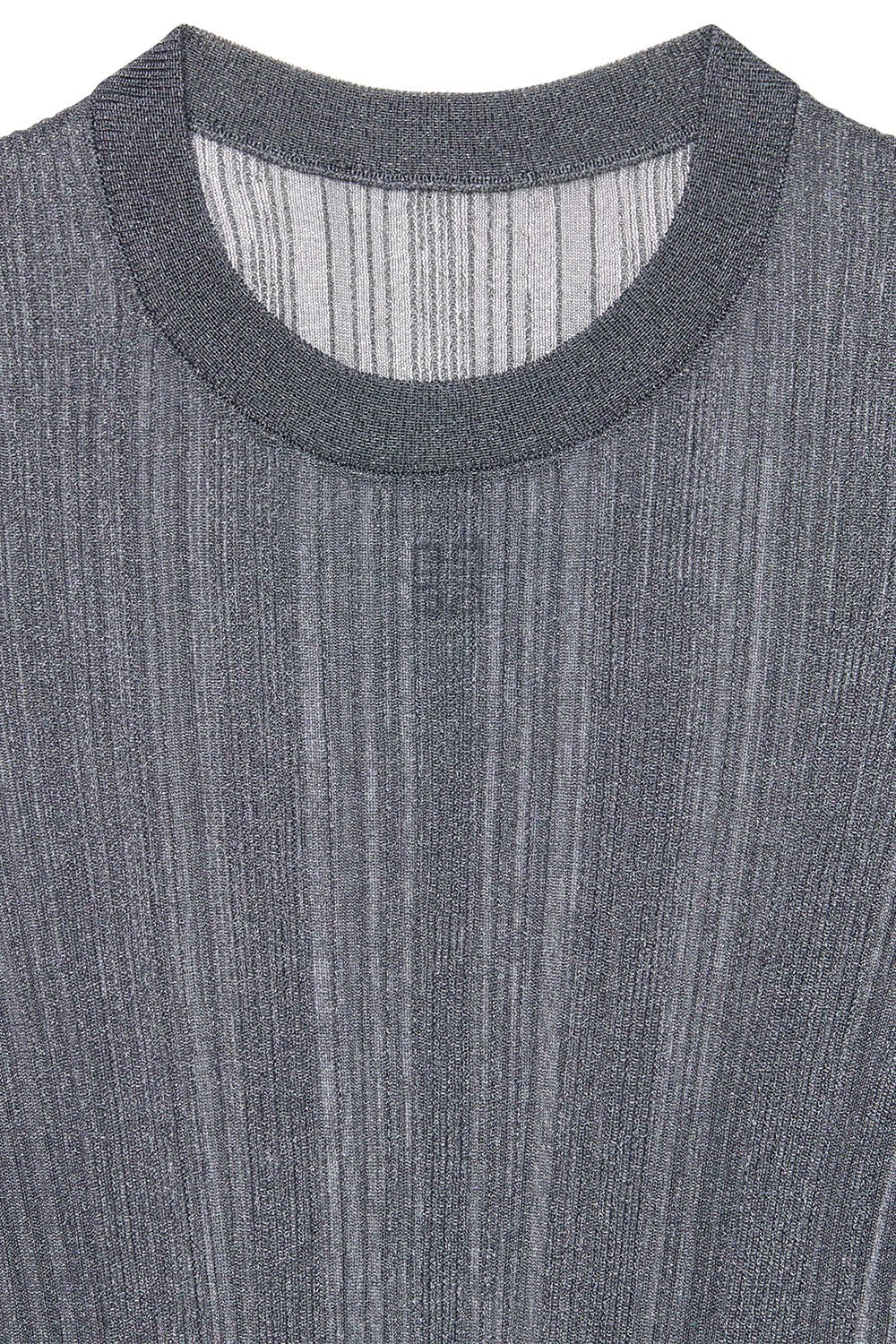 GIVENCHY-Short Sleeve Ribbed Sweater-