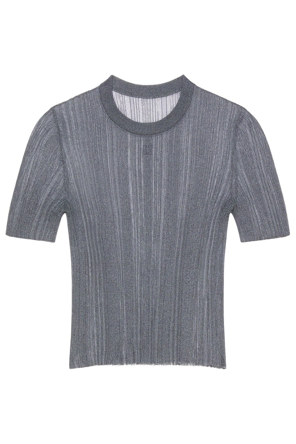 GIVENCHY-Short Sleeve Ribbed Sweater-