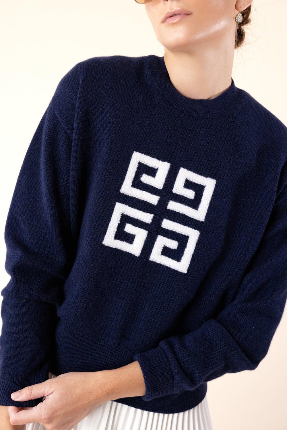 GIVENCHY-4G Sweater - Navy White-