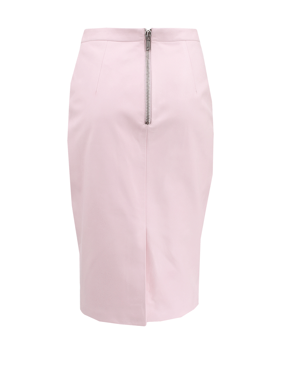 GIVENCHY-Pink Leather Pencil Skirt-PINK