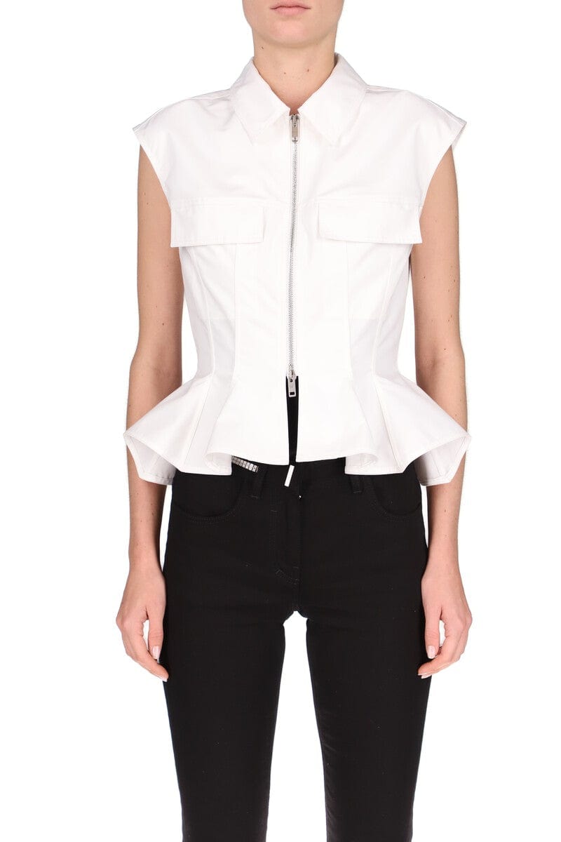 GIVENCHY-Sleeveless Peplum Shirt-