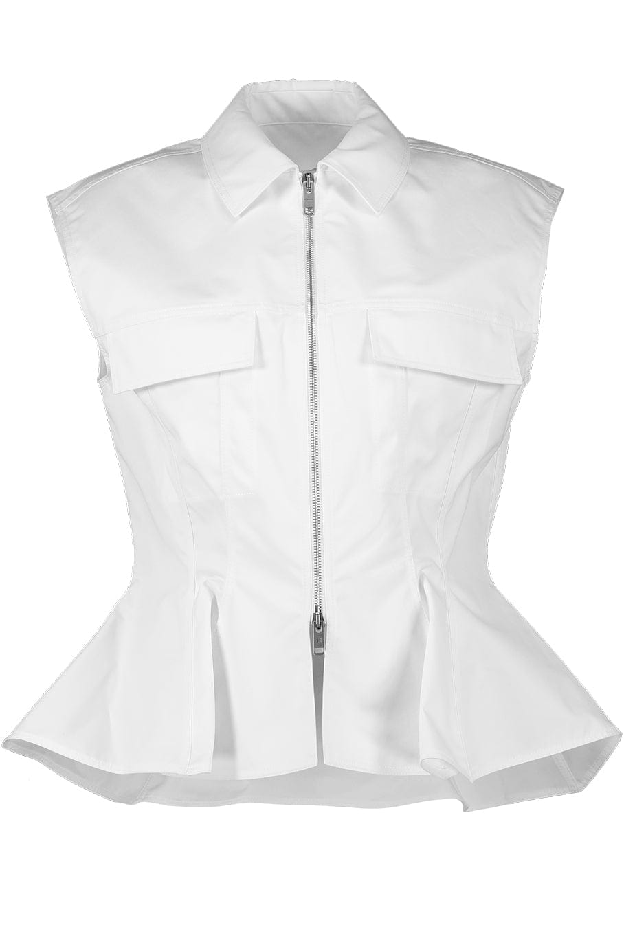 GIVENCHY-Sleeveless Peplum Shirt-