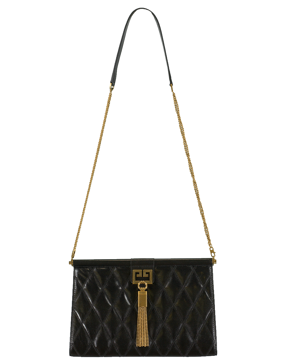 GIVENCHY-Medium Gem Tassel Clutch-BLACK