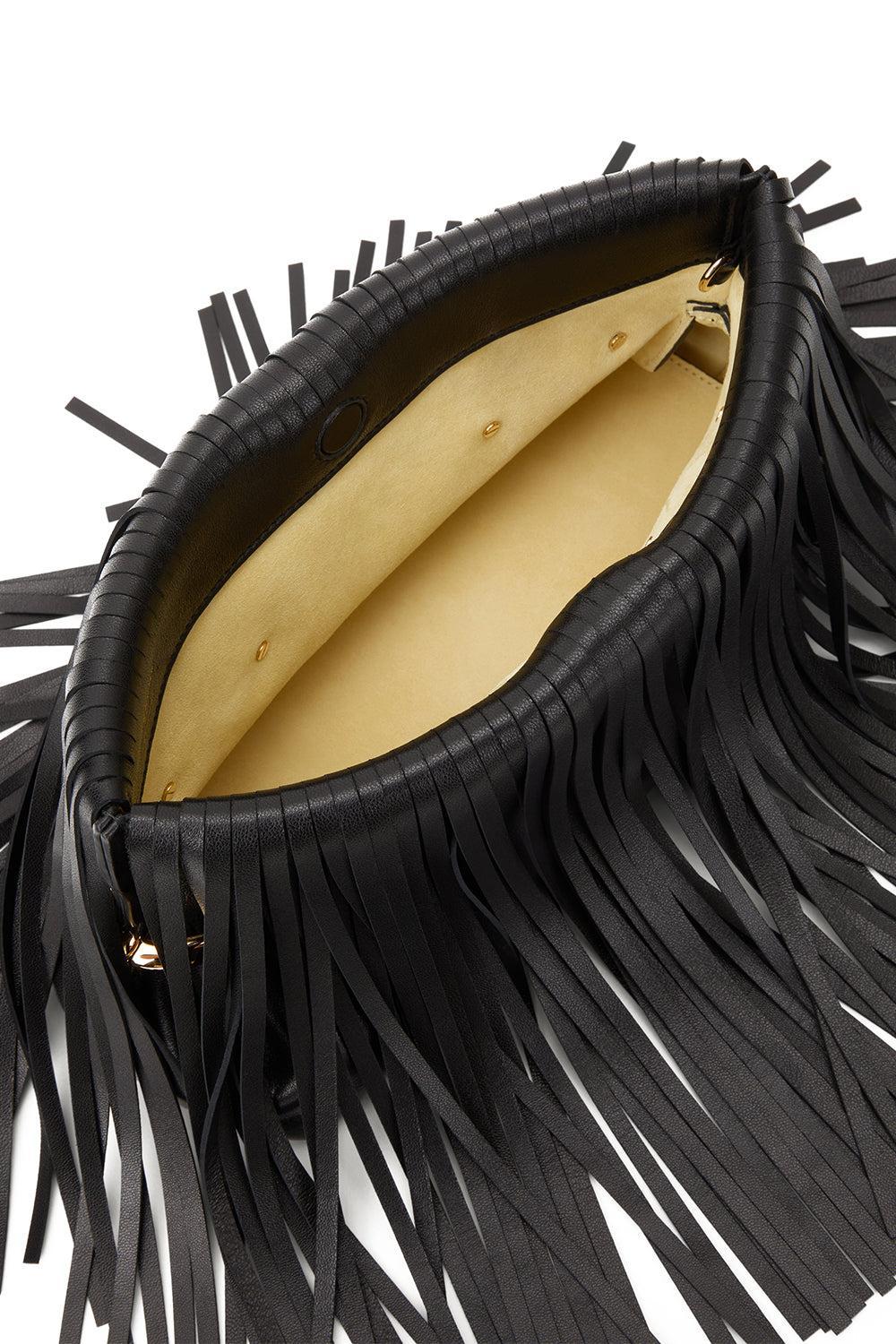 Pinch Soft Clutch - Black Fringe-BLACK-O/S-HANDBAGCLUTCHES-GIVENCHY