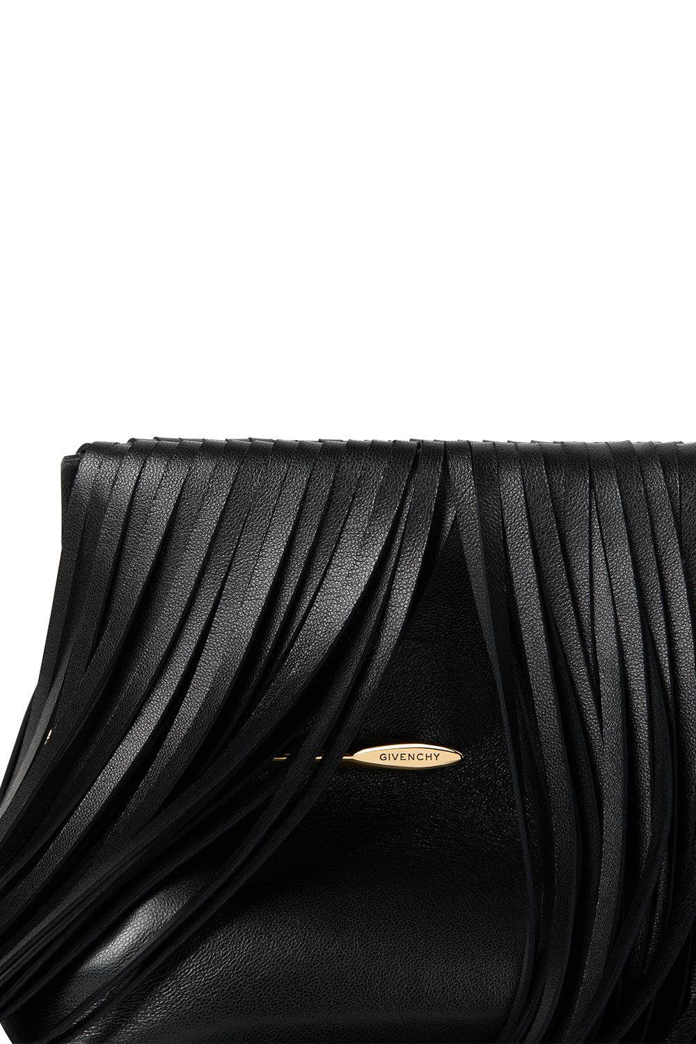 Pinch Soft Clutch - Black Fringe-BLACK-O/S-HANDBAGCLUTCHES-GIVENCHY