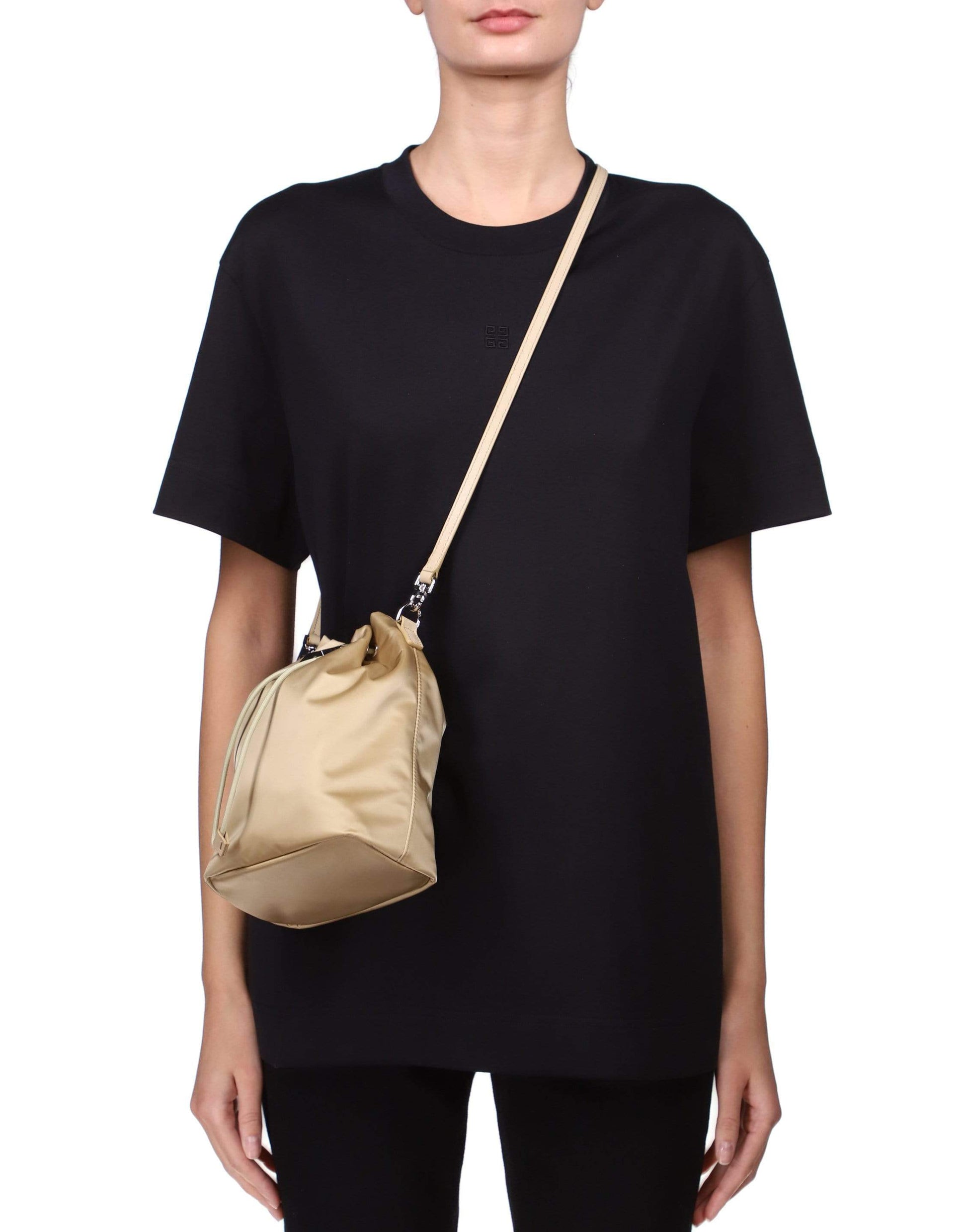 GIVENCHY-Beige Cappuccino 4G Light Nylon Bucket Bag-BEIGE