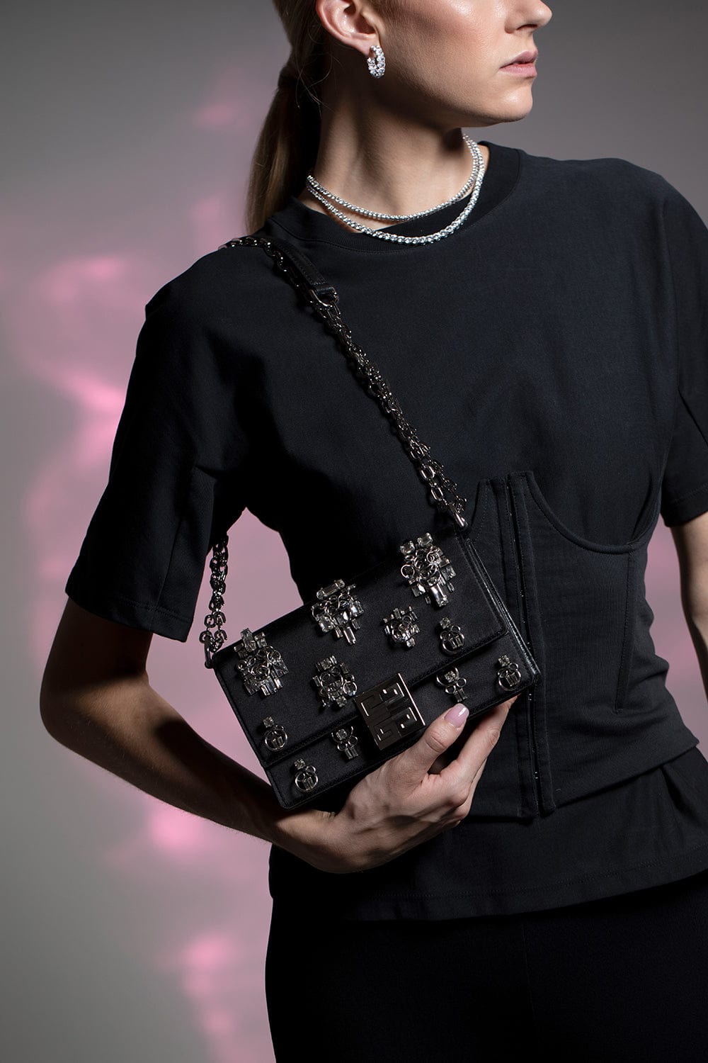 GIVENCHY-4g - Small Chain Bag-BLACK
