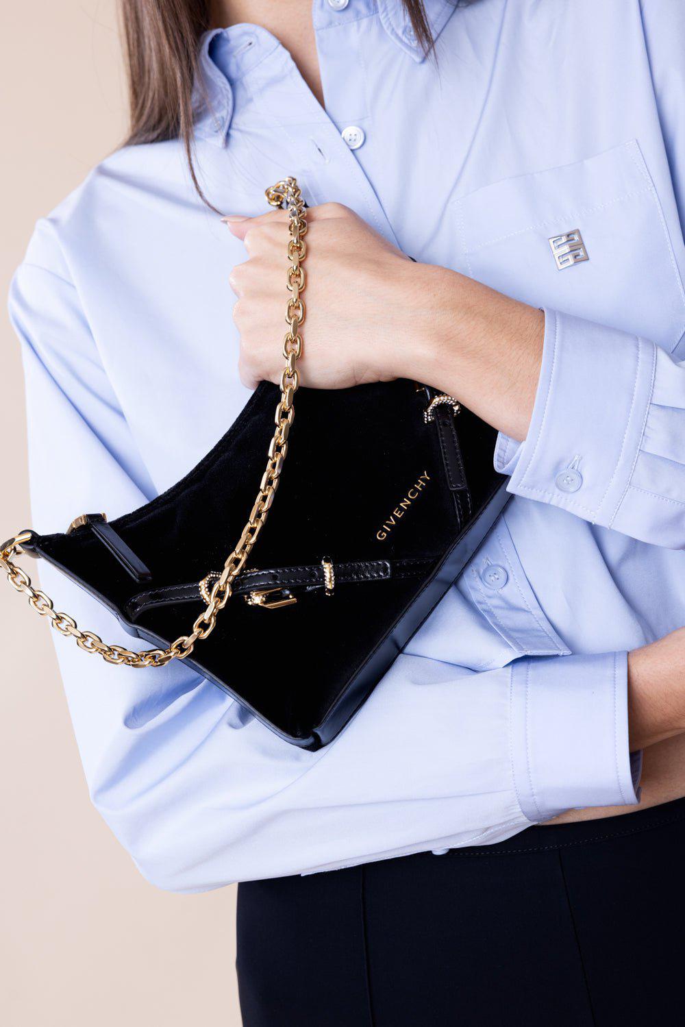 GIVENCHY-Mini Vouyou Bag - Black Velvet-BLACK