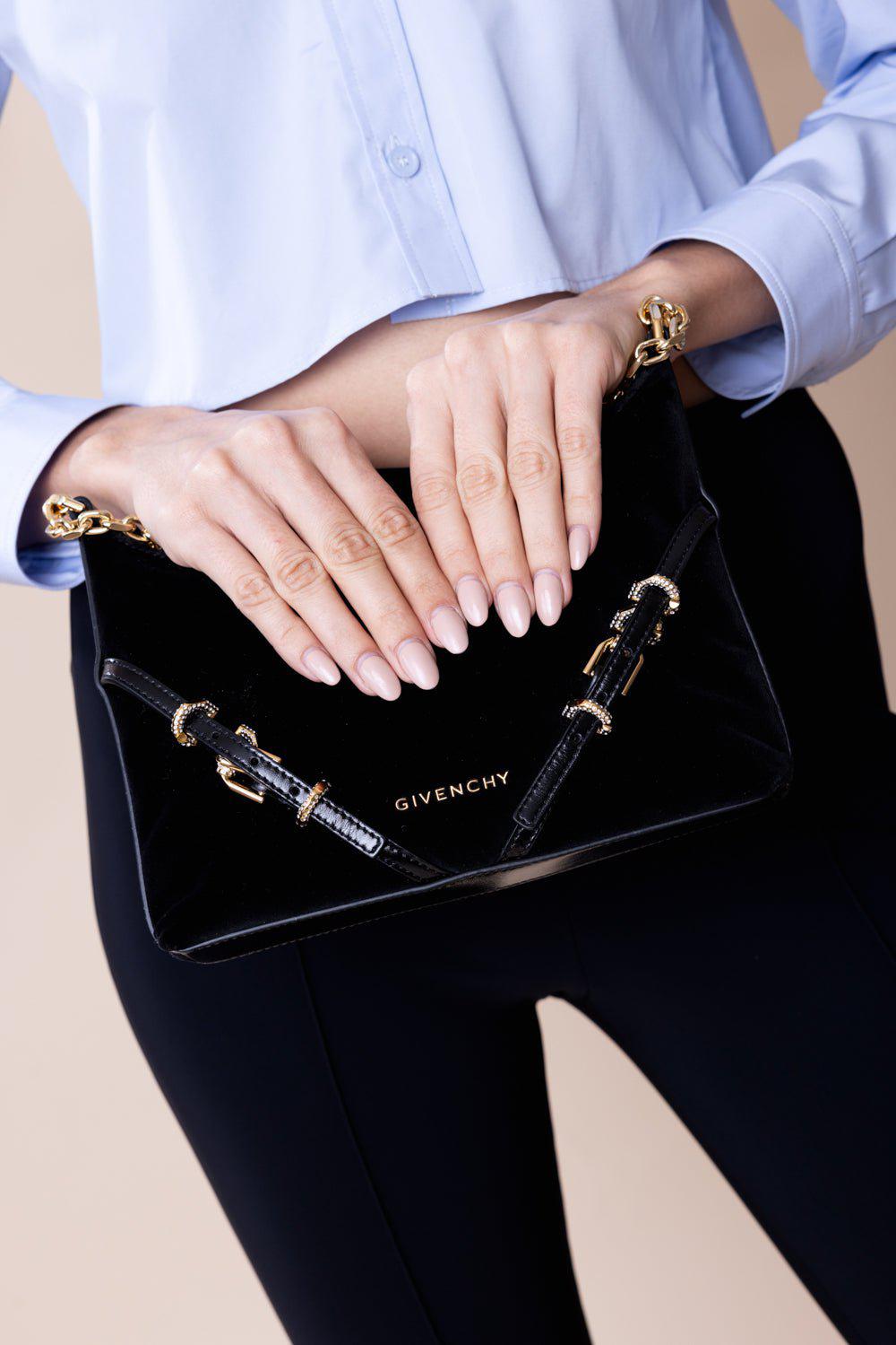 GIVENCHY-Mini Vouyou Bag - Black Velvet-BLACK