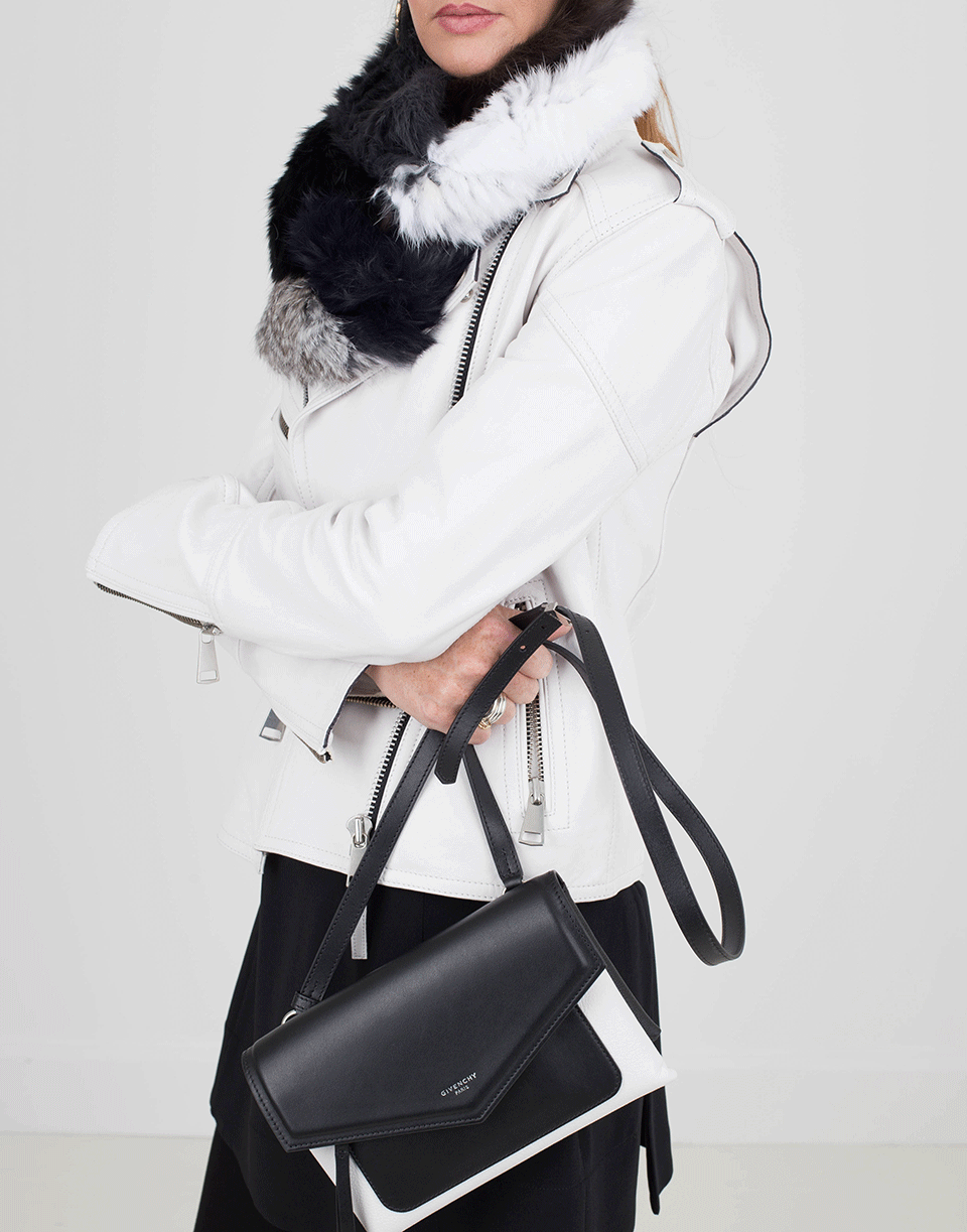GIVENCHY-Duetto Bi-Color Crossbody Bag-BLK/WHT